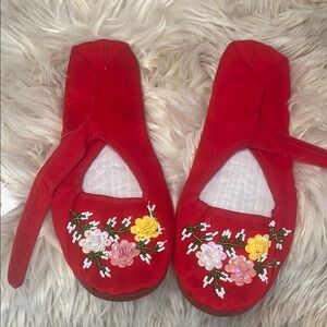 NWT Beaded Red Women's Shoes